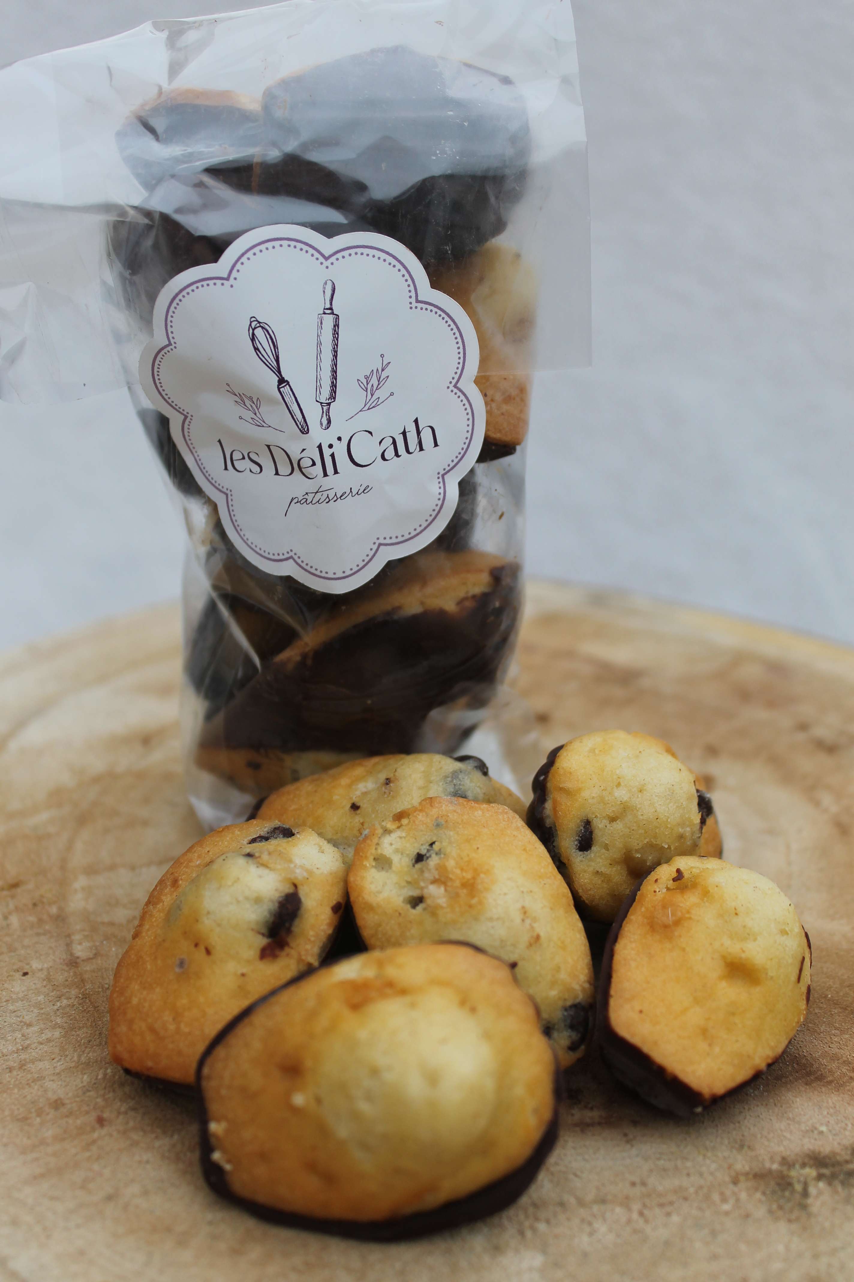 photo Madeleines pépites de chocolat/ coque chocolat noir